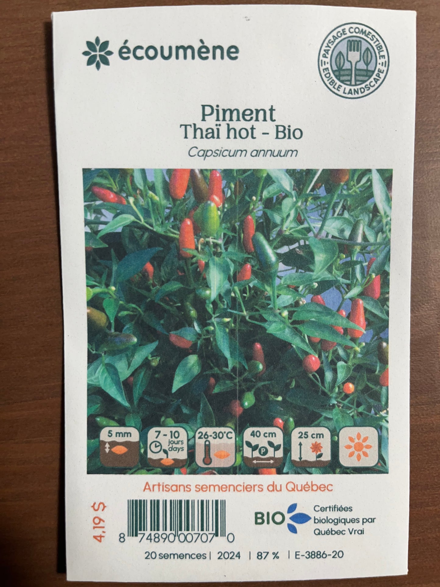 Piment Thai hot - BIO