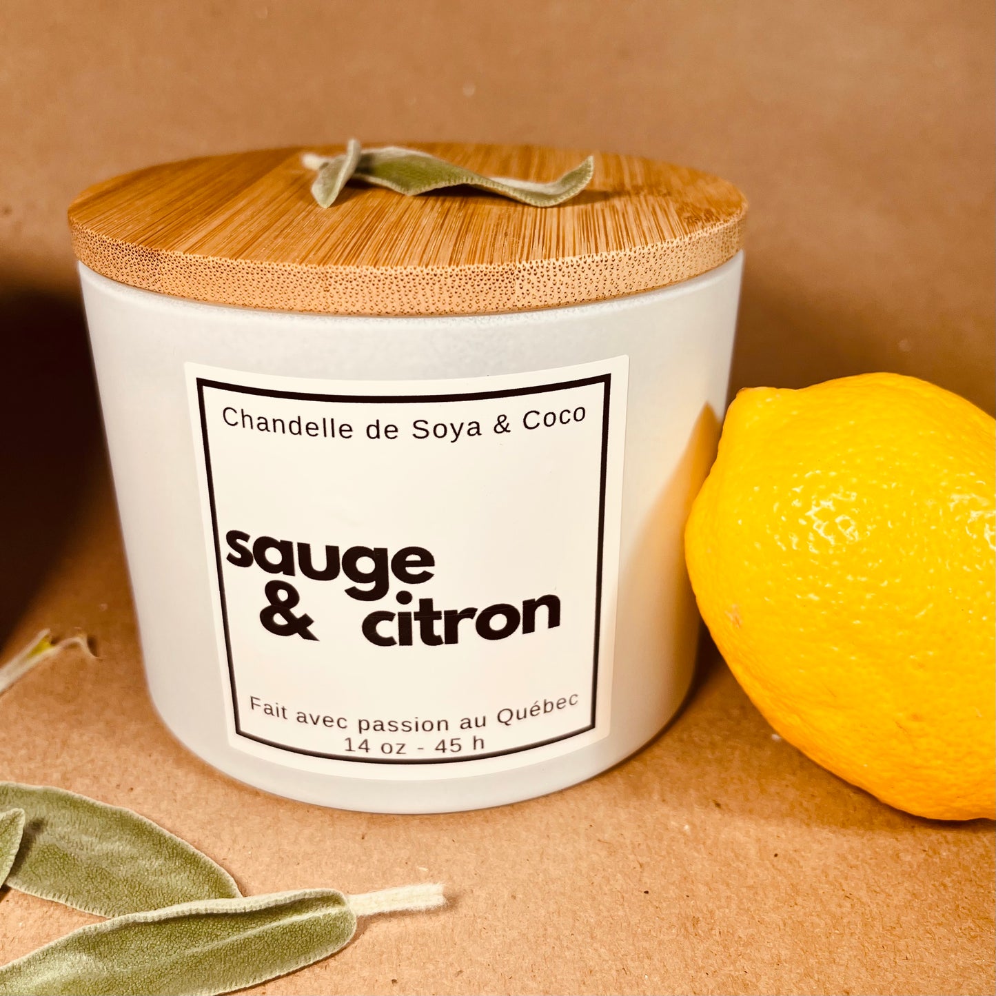 SAUGE & CITRON - Bougie 3 mèches 14 oz