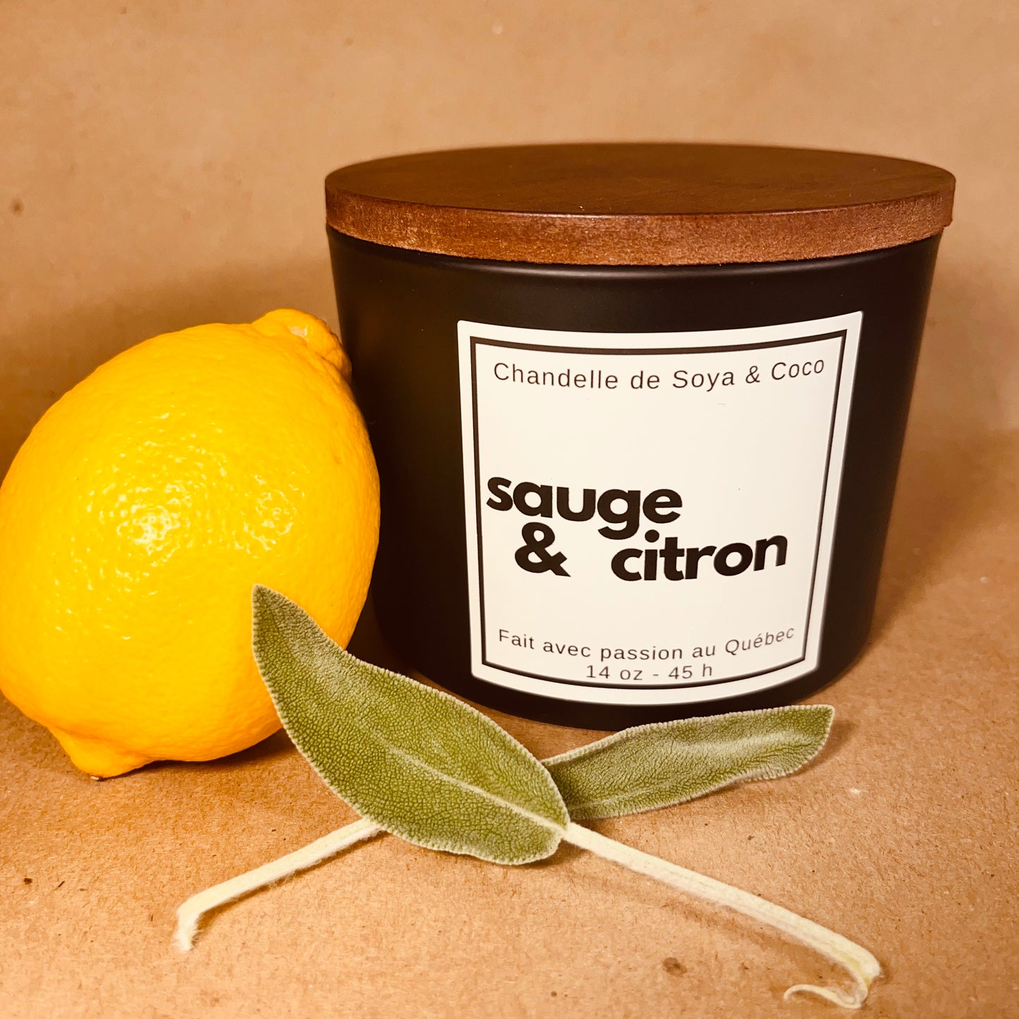 SAUGE & CITRON - Bougie 3 mèches 14 oz