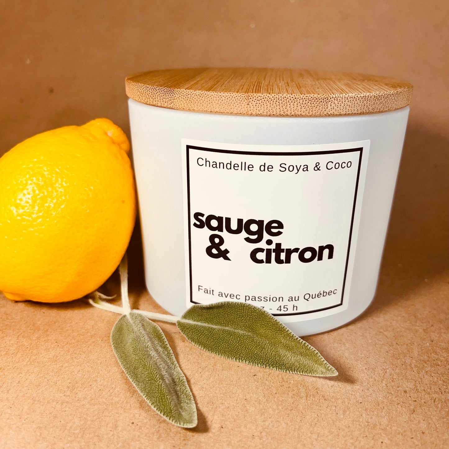 SAUGE & CITRON - Bougie 3 mèches 14 oz