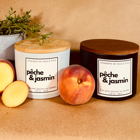 PÊCHES & JASMIN - Bougies 3 mèches 14 oz