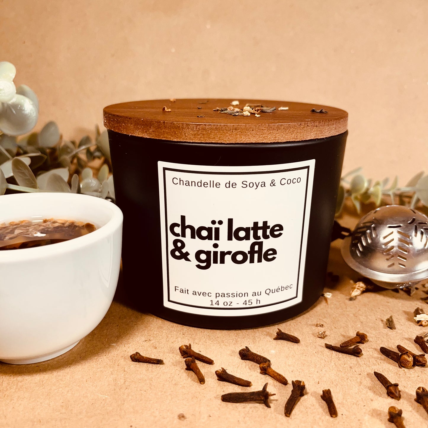 CHAI LATTE & GIROFLE - Bougies 3 mèches 14 oz